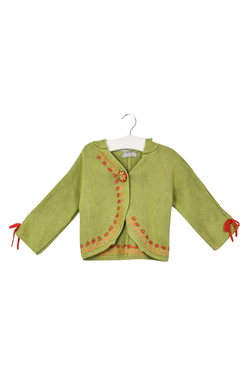 A Green Cardigans from Kaloo in size 0-3M for girl. (Front View)