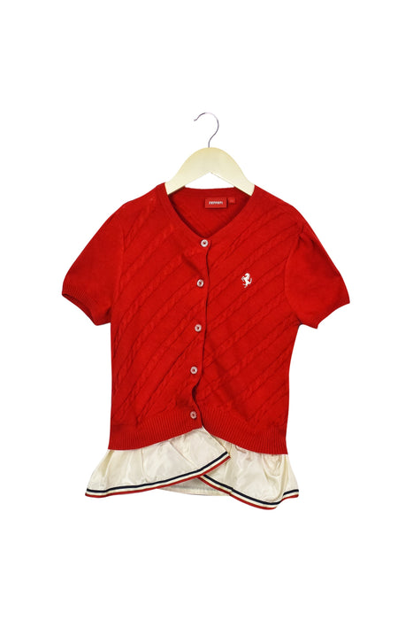 A Red Cardigans from Ferrari in size 10Y for girl. (Front View)