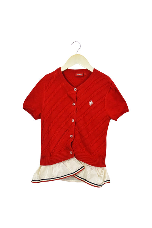 A Red Cardigans from Ferrari in size 10Y for girl. (Front View)