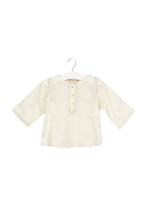 A White Long Sleeve Tops from Bonpoint in size 3-6M for girl. (Front View)