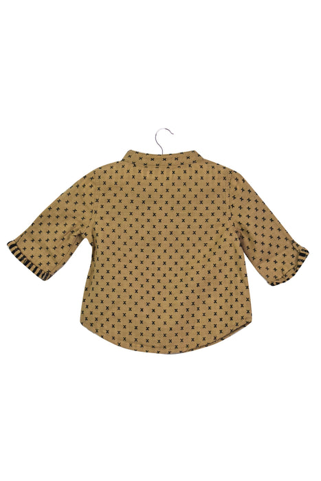 A Brown Long Sleeve Tops from Oaks of Acorn in size 3-6M for girl. (Back View)