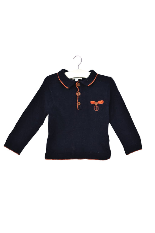 A Navy Knit Sweaters from Jacadi in size 12-18M for boy. (Front View)