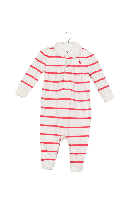 A White Long Sleeve Jumpsuits from Ralph Lauren in size 3-6M for girl. (Front View)