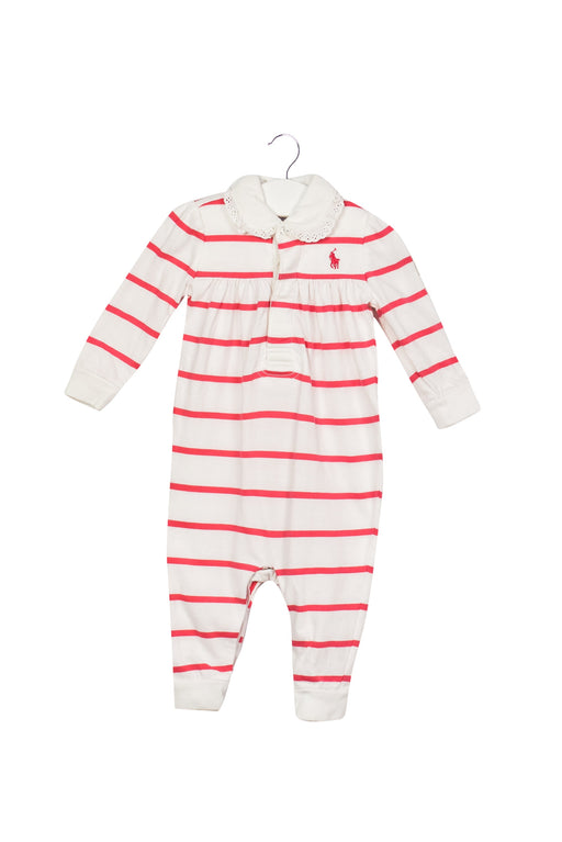 A White Long Sleeve Jumpsuits from Ralph Lauren in size 3-6M for girl. (Front View)