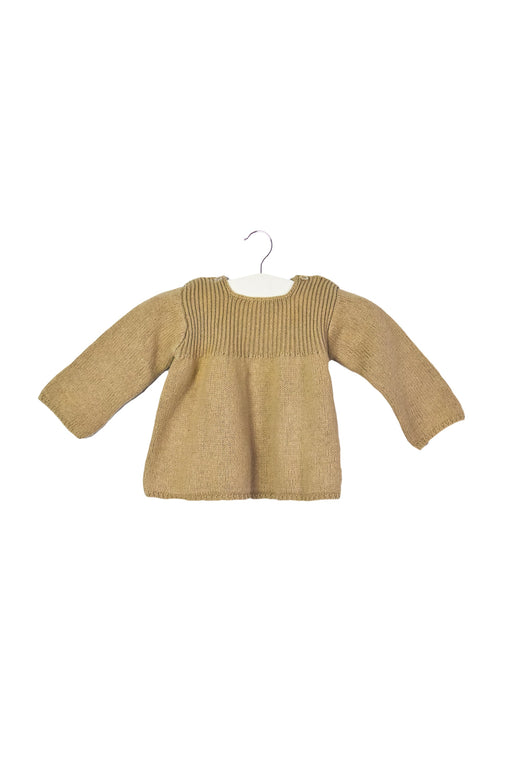 A Brown Knit Sweaters from Bonpoint in size 3-6M for girl. (Front View)