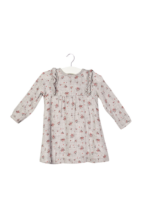 A Grey Long Sleeve Dresses from Tartine et Chocolat in size 6-12M for girl. (Front View)