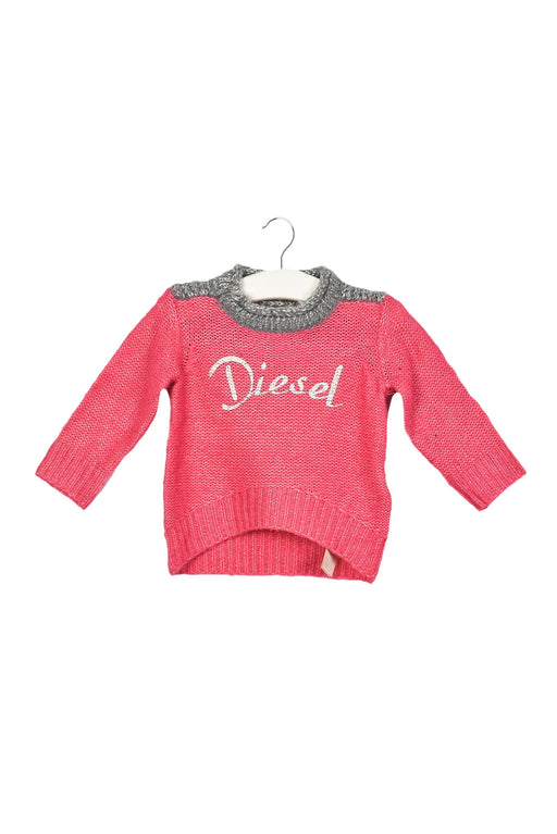 A Pink Knit Sweaters from Diesel in size 3-6M for girl. (Front View)