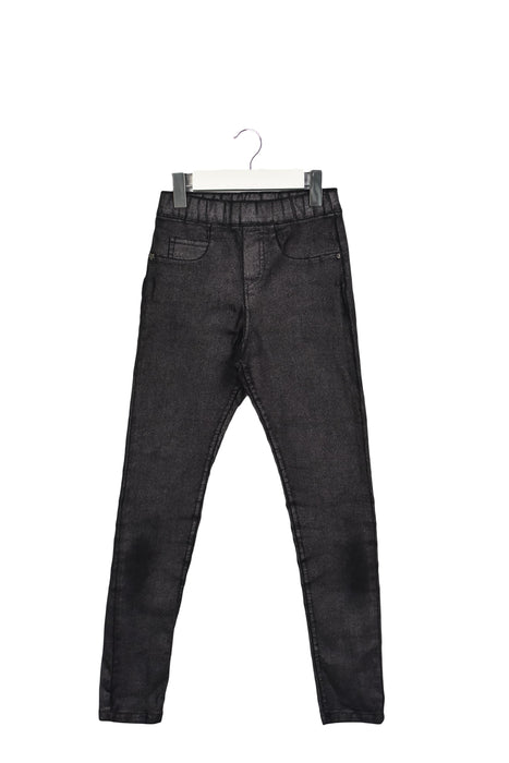 A Black Jeggings from IKKS in size 8Y for girl. (Front View)