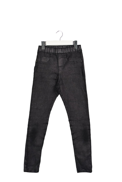 A Black Jeggings from IKKS in size 8Y for girl. (Front View)