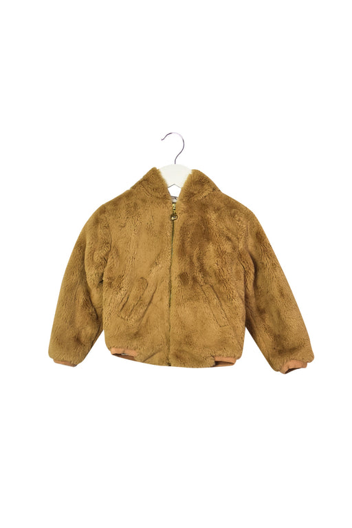 A Brown Lightweight Jackets from Emile et Ida in size 2T for girl. (Front View)