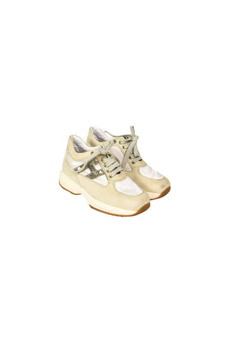 A Beige Sneakers from Hogan in size 5T for girl. (Front View)