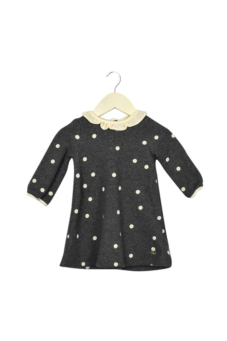 A Grey Long Sleeve Dresses from Petit Bateau in size 3-6M for girl. (Front View)
