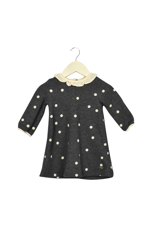 A Grey Long Sleeve Dresses from Petit Bateau in size 3-6M for girl. (Front View)