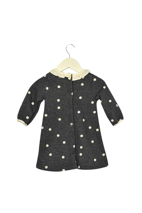 A Grey Long Sleeve Dresses from Petit Bateau in size 3-6M for girl. (Back View)