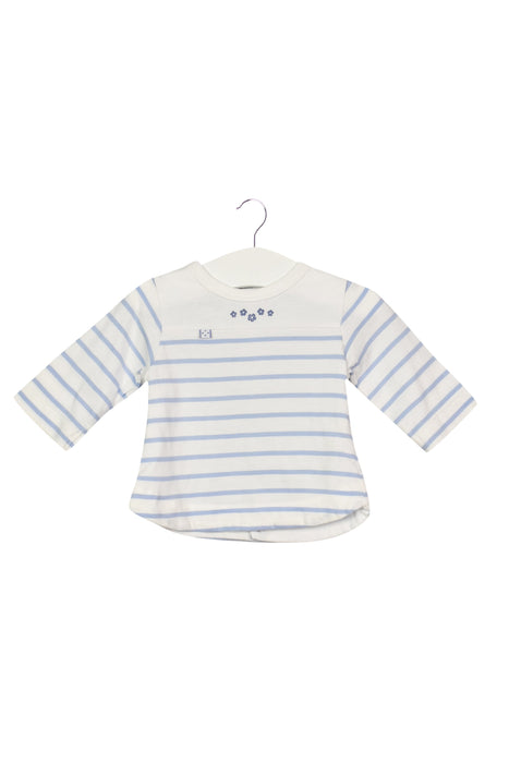 A White Long Sleeve Tops from Jacadi in size 0-3M for girl. (Front View)
