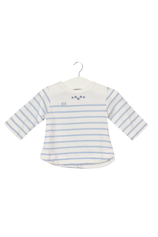 A White Long Sleeve Tops from Jacadi in size 0-3M for girl. (Front View)