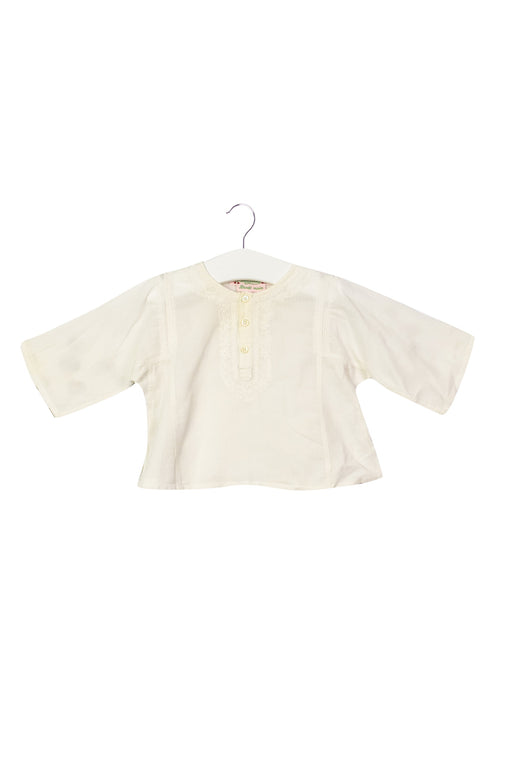 A White Long Sleeve Tops from Bonpoint in size 3-6M for girl. (Front View)