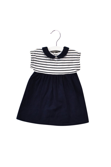A Navy Short Sleeve Dresses from Jacadi in size 12-18M for girl. (Front View)