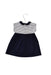 A Navy Short Sleeve Dresses from Jacadi in size 12-18M for girl. (Back View)