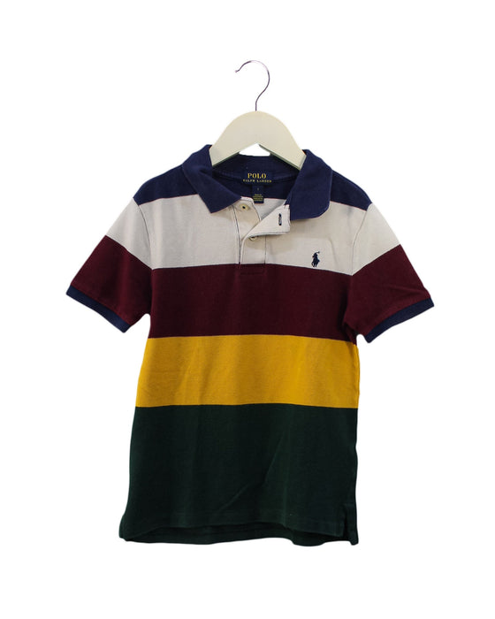 A Multicolour Short Sleeve Polos from Polo Ralph Lauren in size 7Y for boy. (Front View)