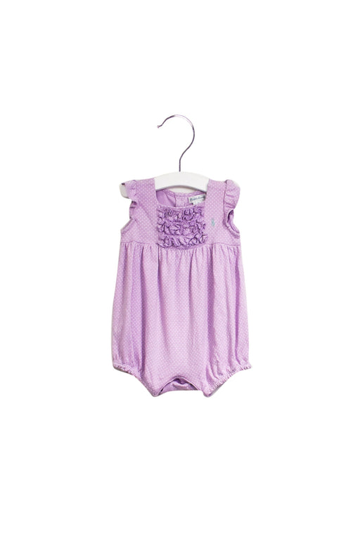 A Purple Rompers from Ralph Lauren in size 6-12M for girl. (Front View)