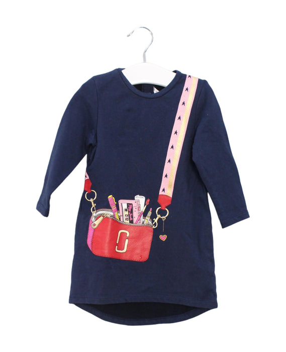 A Navy Long Sleeve Dresses from Little Marc Jacobs in size 12-18M for girl. (Front View)