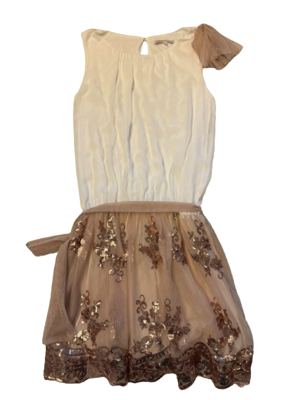 A White Sleeveless Dresses from Patrizia Pepe in size 14Y for girl. (Front View)