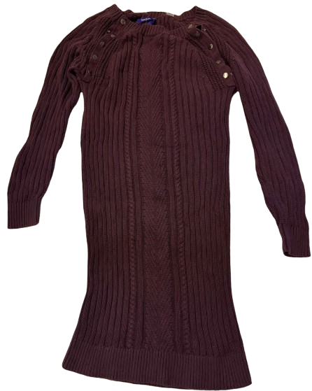 A Burgundy Sweater Dresses from Seraphine in size M for maternity. (Front View)