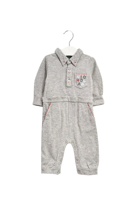 A Grey Long Sleeve Jumpsuits from Nicholas & Bears in size 6-12M for boy. (Front View)