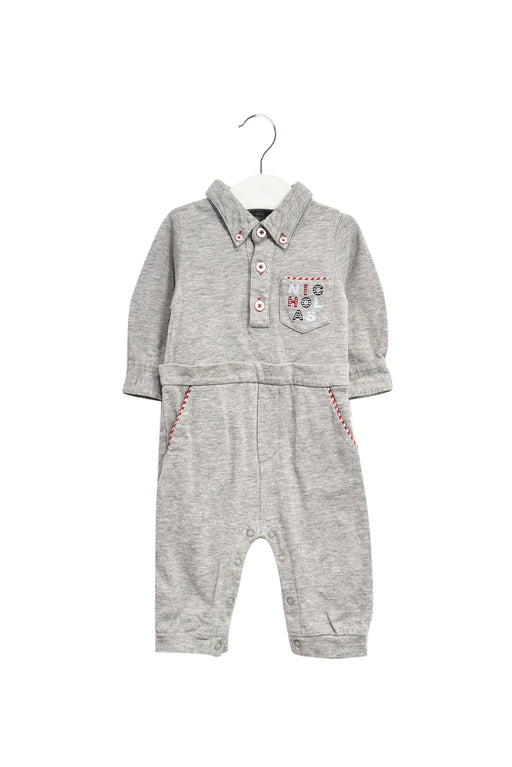 A Grey Long Sleeve Jumpsuits from Nicholas & Bears in size 6-12M for boy. (Front View)