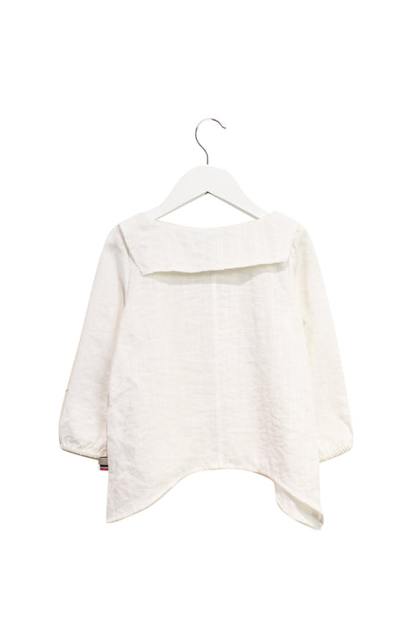 A White Long Sleeve Tops from La Miniatura in size 2T for girl. (Back View)
