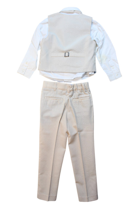 A White Suit Vests from Monsoon in size 4T for boy. (Back View)