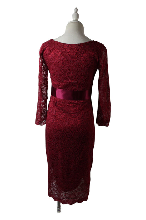 A Burgundy Long Sleeve Dresses from Tiffany Rose in size XS for maternity. (Back View)