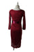 A Burgundy Long Sleeve Dresses from Tiffany Rose in size XS for maternity. (Back View)