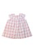 A Pink-White Sleeveless Dresses from Nanos in size 12-18M for girl. (Back View)