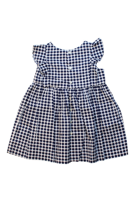 A Navy Short Sleeve Dresses from Jacadi in size 12-18M for girl. (Back View)