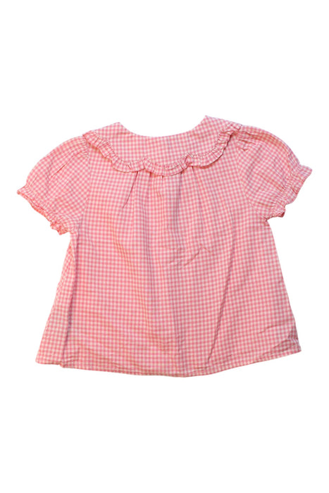 A Pink Short Sleeve Shirts from Emile et Ida in size 3T for girl. (Back View)