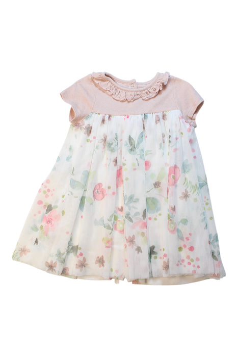 A Multicolour Short Sleeve Dresses from Petit Bateau in size 12-18M for girl. (Front View)