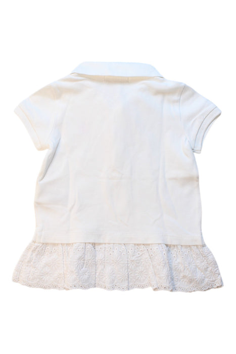 A White Short Sleeve Polos from Polo Ralph Lauren in size 2T for girl. (Back View)