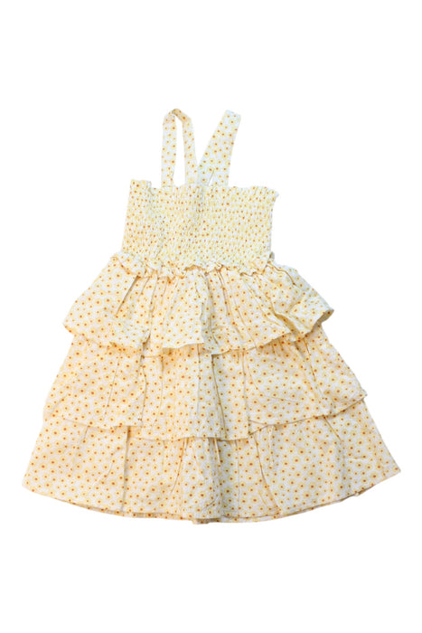 A Yellow Sleeveless Dresses from Seed in size 2T for girl. (Front View)