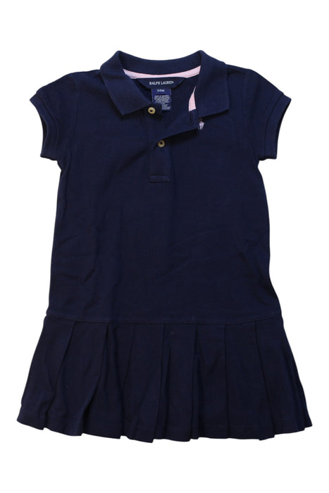 A Navy Short Sleeve Dresses from Ralph Lauren in size 18-24M for girl. (Front View)