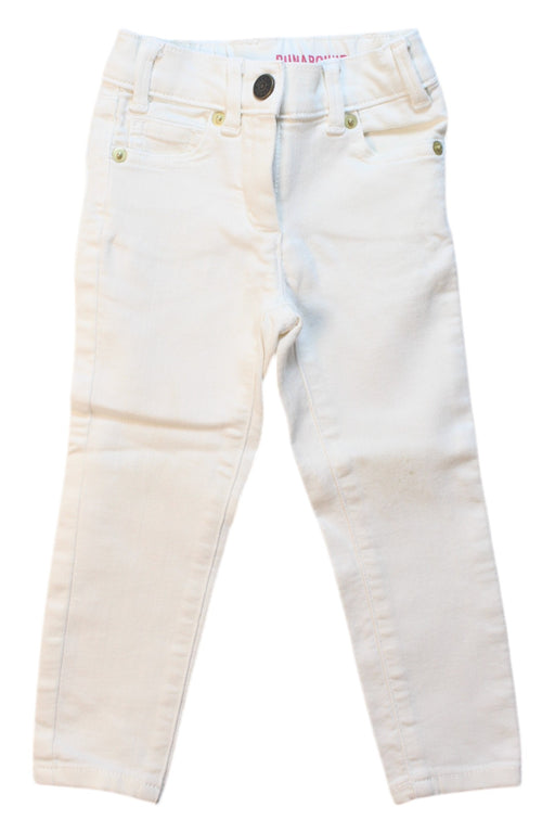 A White Jeans from Crewcuts in size 3T for girl. (Front View)