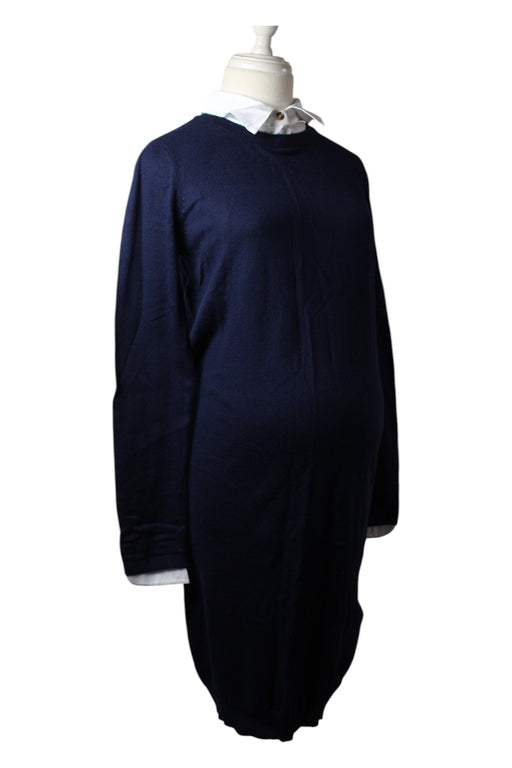 A Navy Sweater Dresses from Seraphine in size S for maternity. (Front View)