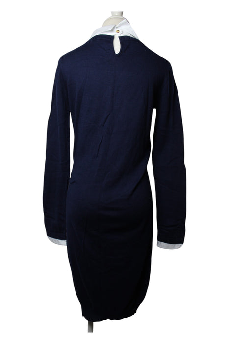 A Navy Sweater Dresses from Seraphine in size S for maternity. (Back View)