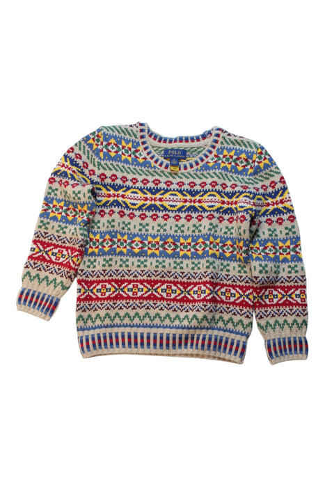 A Multicolour Knit Sweaters from Polo Ralph Lauren in size 6T for boy. (Front View)