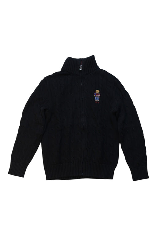 A Black Zippered Sweatshirts from Polo Ralph Lauren in size 8Y for boy. (Front View)