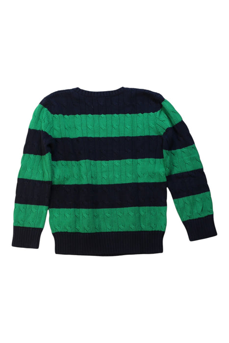 A Green Knit Sweaters from Polo Ralph Lauren in size 7Y for boy. (Back View)