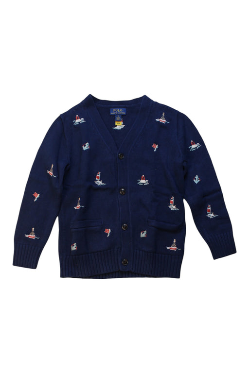 A Navy Cardigans from Polo Ralph Lauren in size 6T for boy. (Front View)