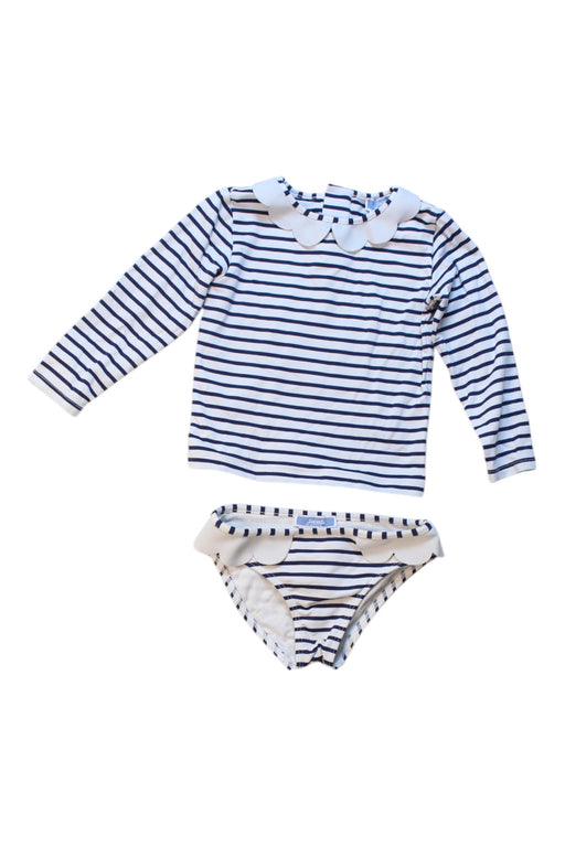 A White Rash Guards from Jacadi in size 18-24M for girl. (Front View)