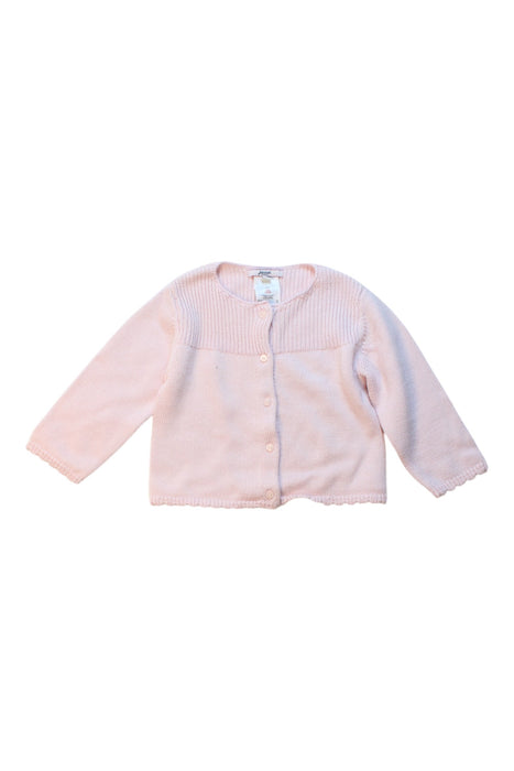 A Pink Cardigans from Jacadi in size 6-12M for girl. (Front View)